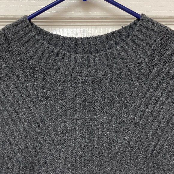 Women's Size M Simply Vera Vera Wang Directional Rib Pullover Sweater Gray NEW - Picture 4 of 16